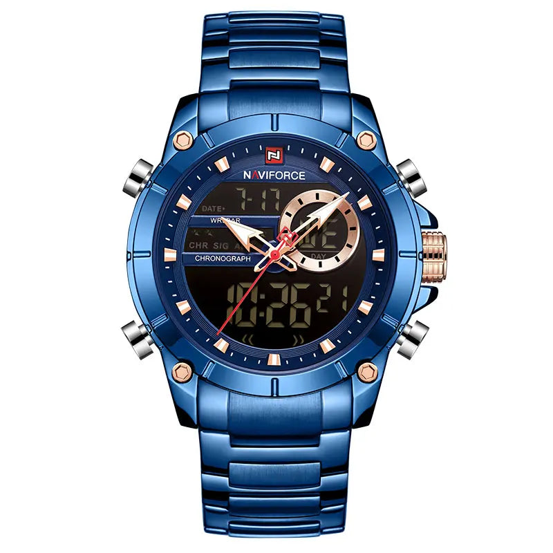 Relógio Naviforce Dual Time Aço Inoxidável