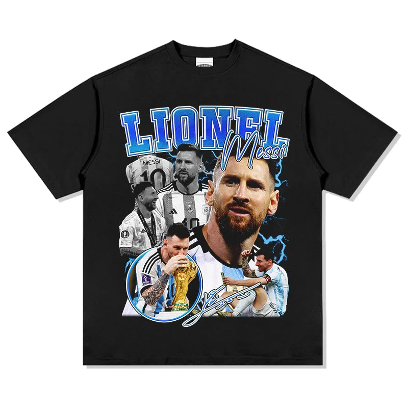T-shirt Lionel Messi Argentina Bootleg Vintage