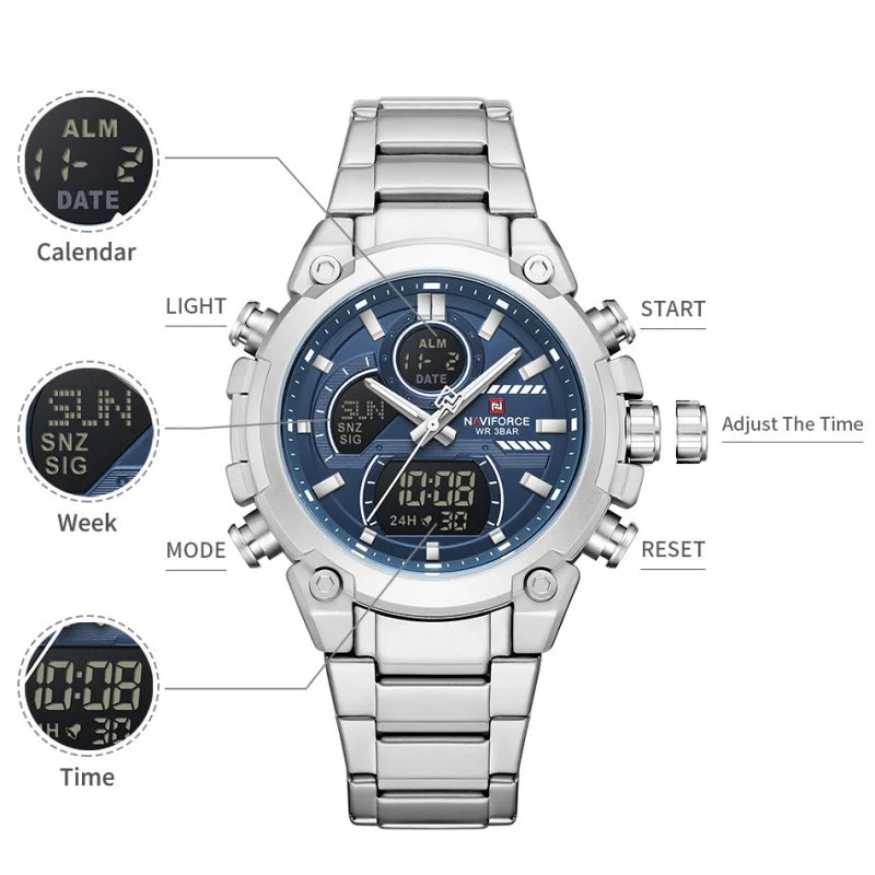 Relógio Naviforce 9278 Dual Time